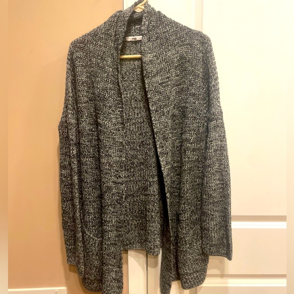 Don’t Ask Why black gray cardigan open front with pockets - Picture 1 of 7